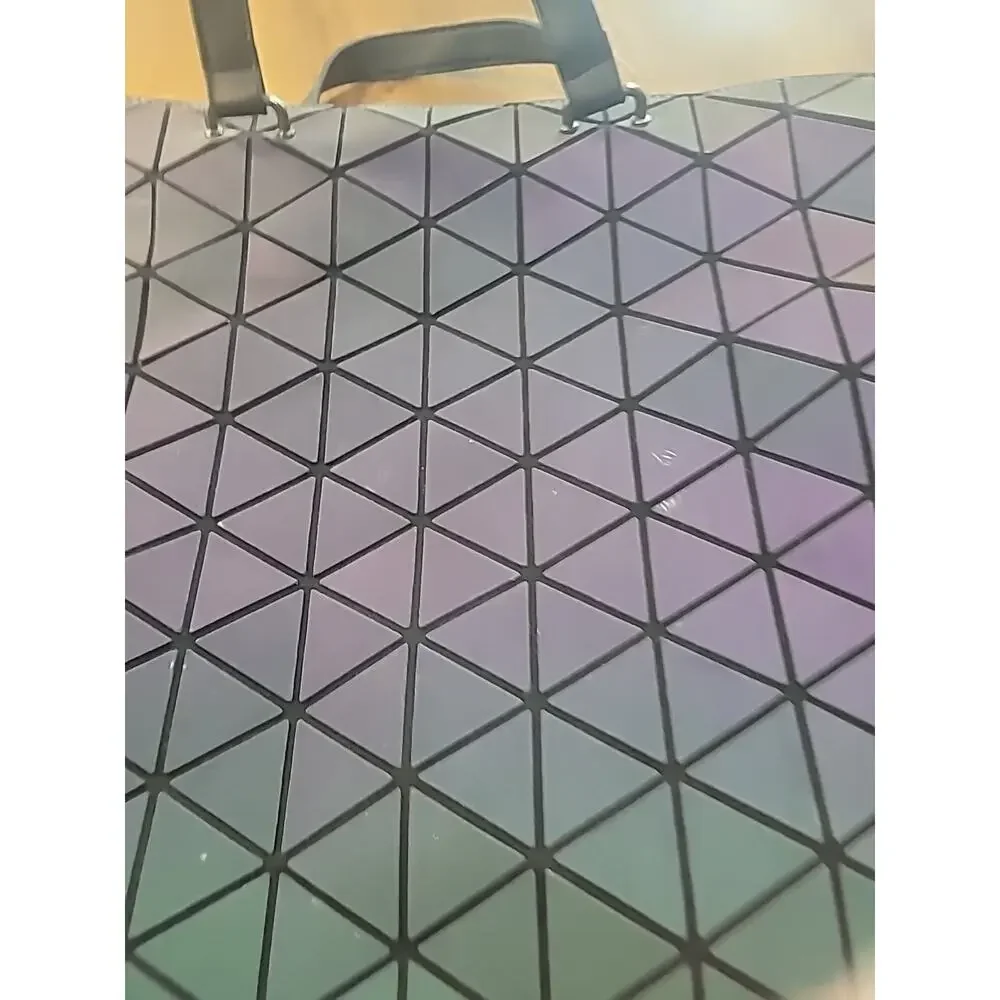 Luxshe Bao Bao Style Color Changing Briefcase Green Purple